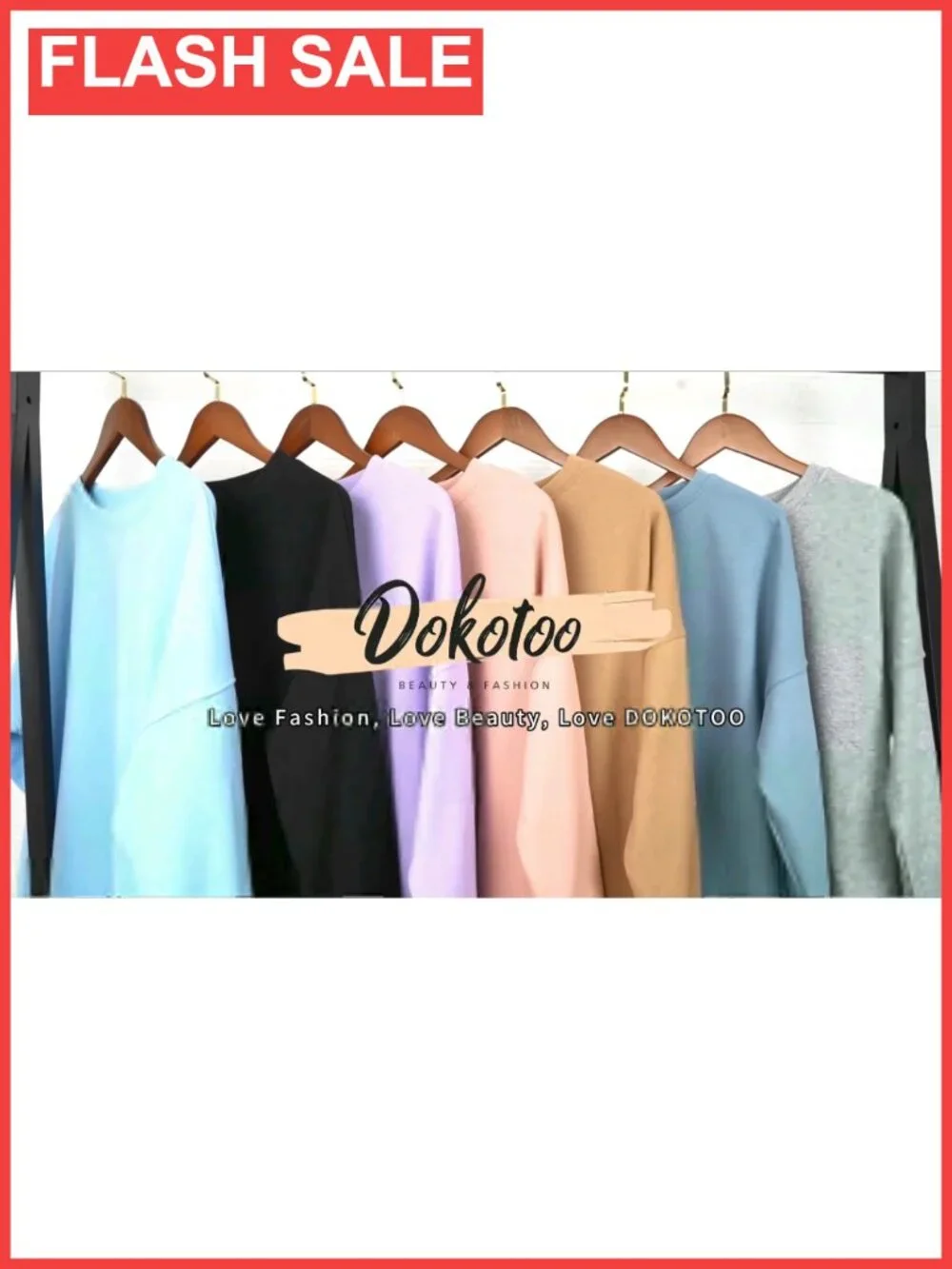 Crew Neck Sweatshirt Loose Fit Long Sleeve Pullover Top with Side Splits